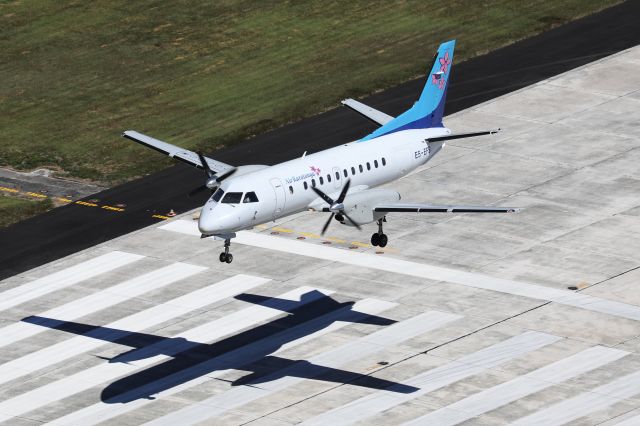 Saab 340 (E5-EFS) - Air Rarotonga Saab 340A about to touch down at NCRG