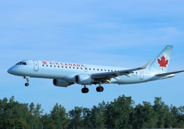 Embraer ERJ-190 (C-FGLY) - Just arriving on rwy 25 from St Johns Intl, on 24-Aug-13.