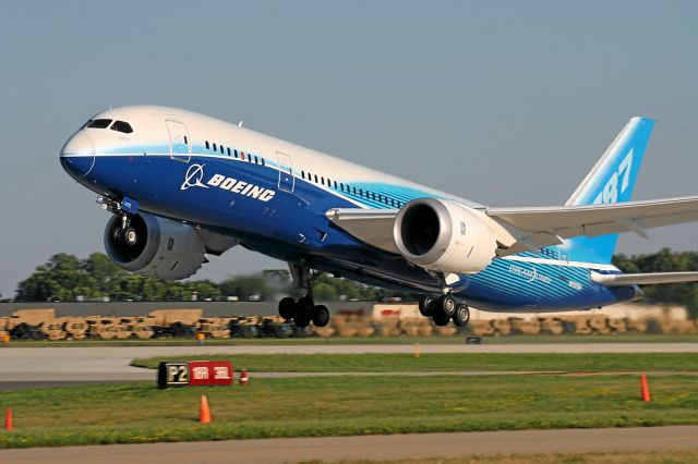 Boeing 787-8 — - Boeing 787 Dreamliner Lifts off at Oshkosh bound for Seattle