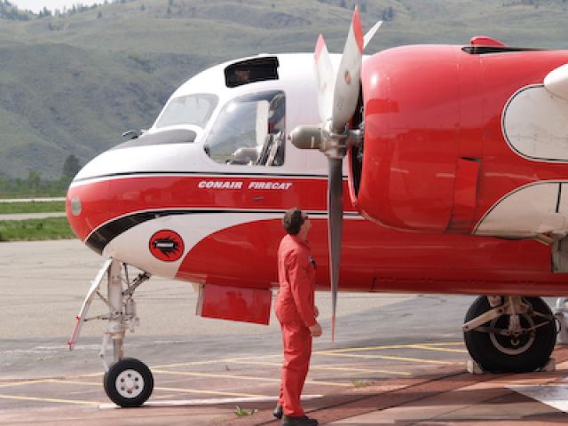 — — - CONAIR Firecat fire suppression aircraft.