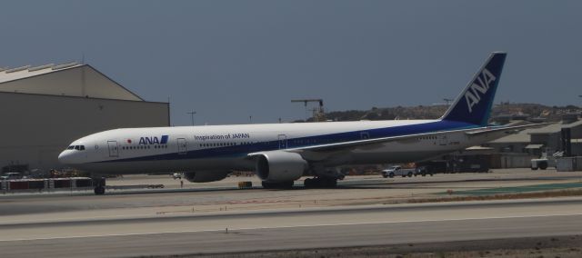 BOEING 777-300ER (JA762A) - 6/28/18 taxiing in from Rwy 24R