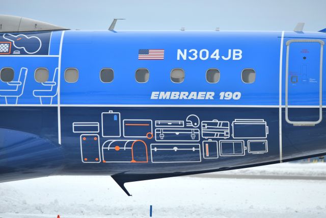 Embraer ERJ-190 (N304JB) - Some detail close up. 02-17-21