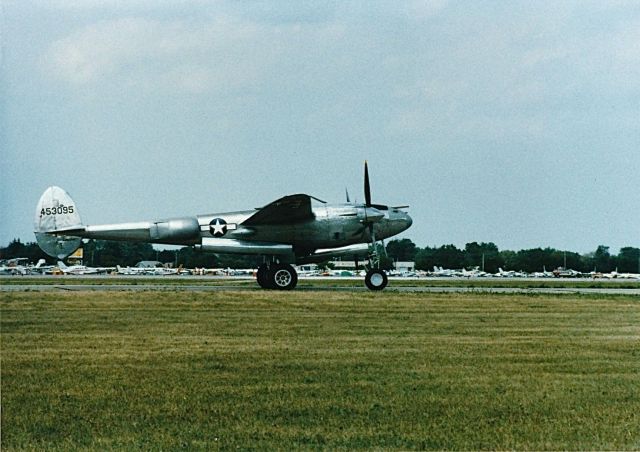 Lockheed P-38 Lightning — - P-38 taxing at an EAA Fly In & Air Show