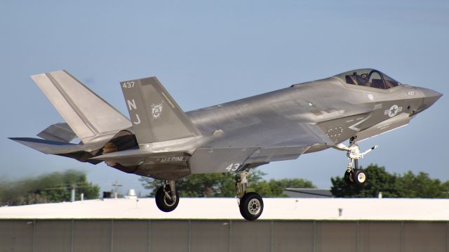 Lockheed F-35C (16-9601) - US Navy F-35C Demo Team throttling back up after a carrier style touch n go. br /br /7/28/23