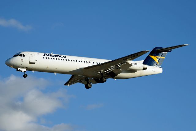 Fokker 100 (VH-XWN) - Fokker 100  cn 11278. Alliance Airlines VH-XWN rwy 06 YPPH 09 April 2021