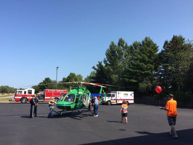 Bell 407 (N498P) - Aspirus MedEvac new Bell 407 at open SAFER Rib Mountain open house