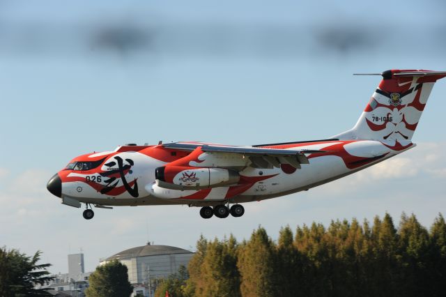 KAWASAKI C-1 (78-1026) - 3.Nov.2018br /This airframe is the aircraft that was painted on the occasion of the 60th anniversary of the establishment of Air Self Defense Force Iruma Base.br /Kabuki in Japan is a motif.