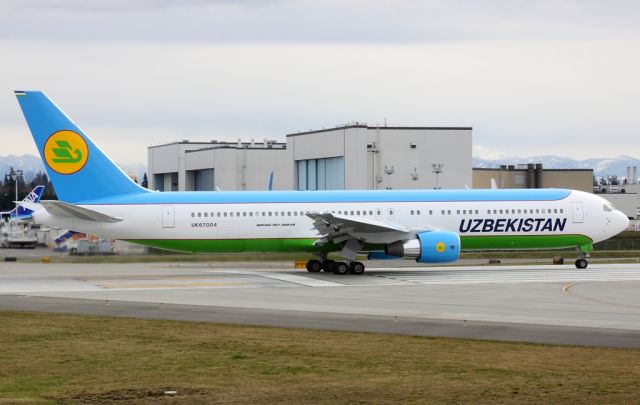 UK-67004 — - Uzbekistan Airways UK67004 delivery flight Paine Field to Tashkent February 28, 2012.