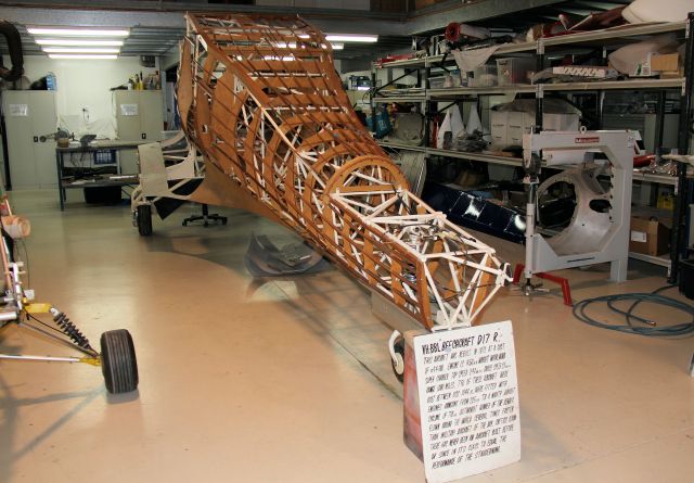 BEDE Nuggett (VH-BBL) - Restoration on Beech 17 Staggerwing at Boonah Queensland showing replacement woodwork over metal frame