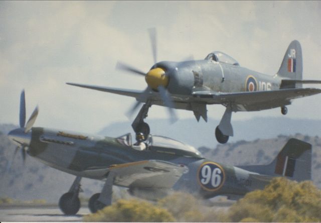 North American Fury (N62143) - sea fury and P-51