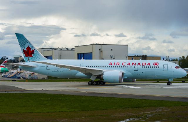 Boeing 787-8 (C-GHPQ) - The first of Air Canadas BRAND NEW Boeing 787 Dreamliners seen here at Pane Field awaiting a delayed delivery.