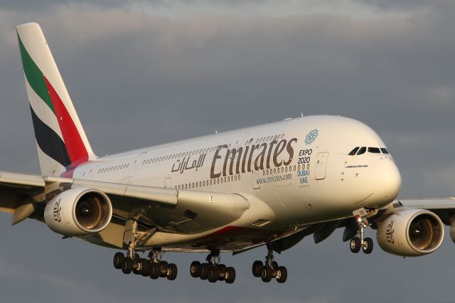 Airbus A380-800 — - On short finals to LHR.