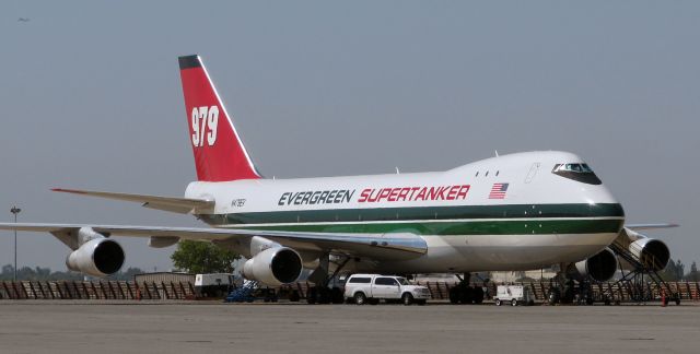 BOEING 747-100 (N479EV) - Flashback (Thirteen years ago to 2009) ~~~br /EIA's Supertanker N479EV (ex-Delta as N9898, ex-China Airlines as B-1860, ex-Pan American as N725PA "Clipper Mandarin," ex-Garuda Indonesia as N479EV) is captured here back in 2009 as it is being prepped for certification trials.br /(** The aircraft up in the top left corner of this pic is another Evergreen B747 on base leg approach. It landed shortly after I took this pic and taxied to a ramp parking position right next to this Supertanker. **)