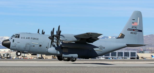 Lockheed C-130 Hercules (98-5307) - "Teal 82" lifts away from Runway 16L headed back home to Mississippi.br /br /985307br /WC-130J Herculesbr /53rd Weather Recon Squadron "Hurricane Hunters"br /403rd Wingbr /Air Force Reserve Commandbr /Keesler AFB, Biloxi, Mississippi