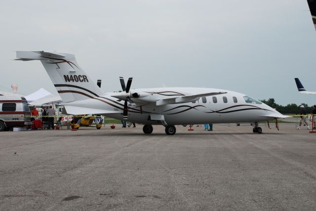 Piaggio P.180 Avanti (N40CR) - Piaggio N40CR visiting the Canadian Aviation Expo at Oshawa, Ontario on June 21/08.