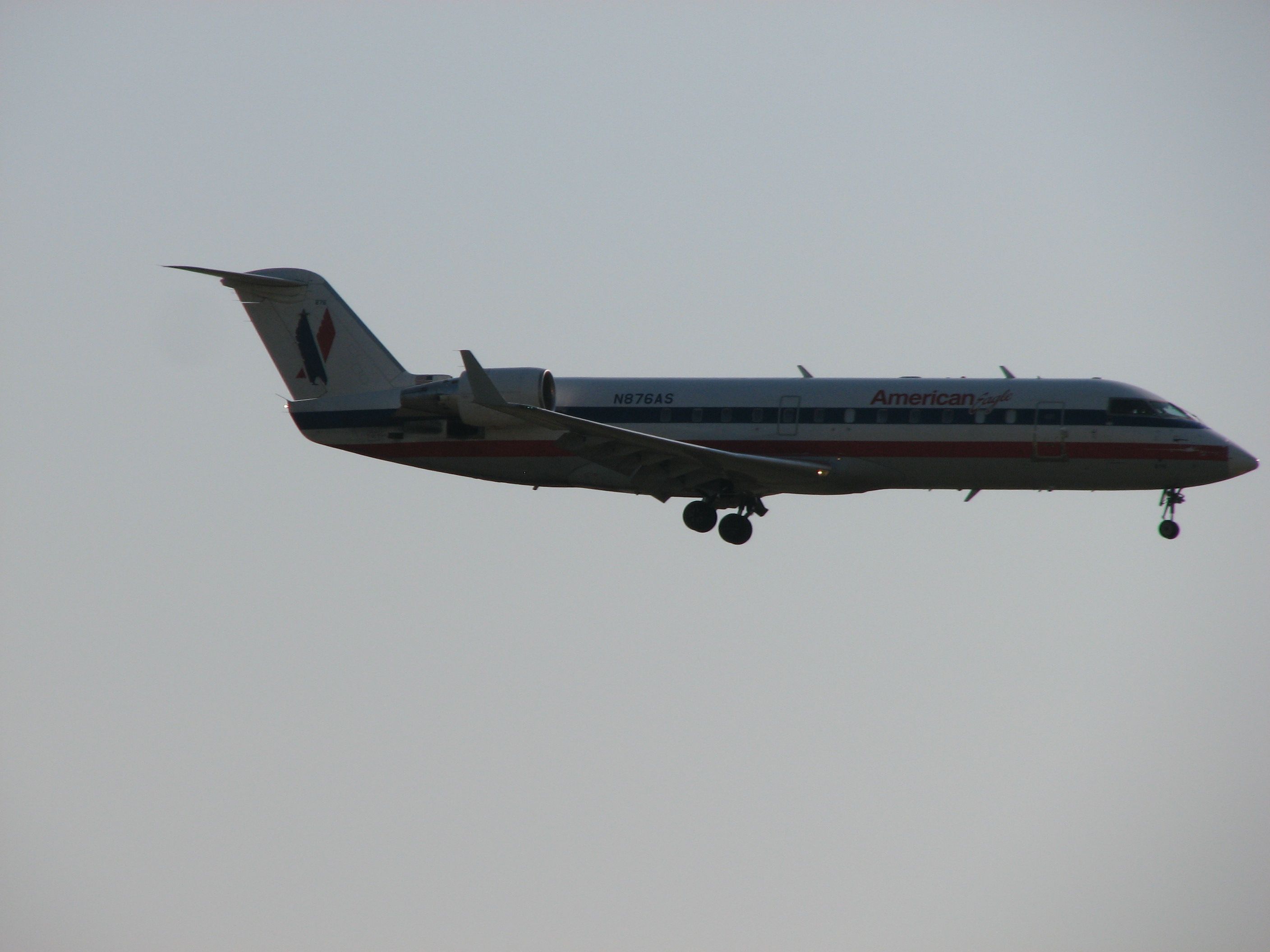 Canadair Regional Jet CRJ-200 (N876AS) - American Eagle flight 2826 arriving from Columbia, SC