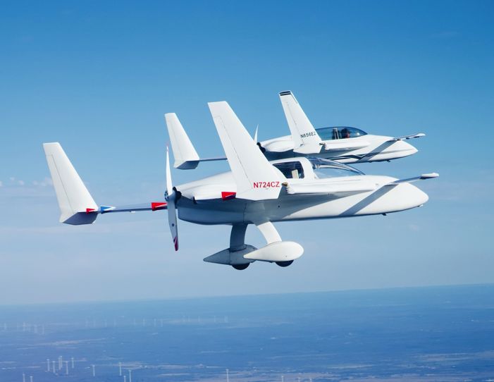 RUTAN Cozy (N724CZ) - Formation Flying near Graham.  Photo by Mark Richardson from Cozy MK IV