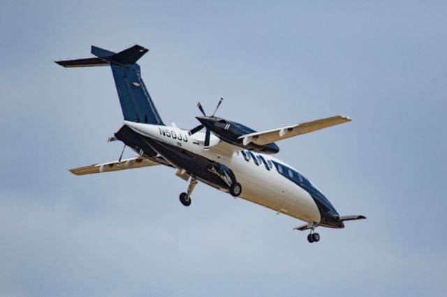 Piaggio P.180 Avanti (N50JJ) - In the final approach path for Meacham Field in Fort Worth, TX