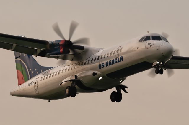 Aerospatiale ATR-72-600 (S2-AKJ) - 2nd September, 2024: Flight BS 538 from Osmani International Airport in Sylhet is seen on short finals to runway 14 at Dhaka's Zia International Airport. 