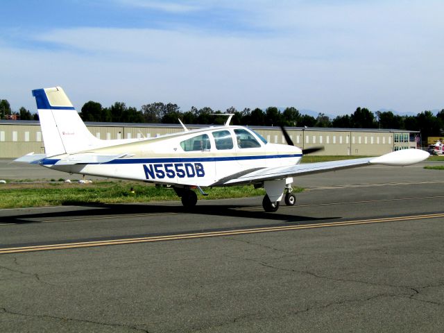 Beechcraft Bonanza (33) (N555DB) - Taxiing to ramp