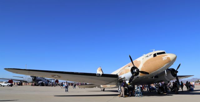 Douglas DC-3 (N147AZ) - Thunder and Lightning Over Arizonabr /Davis Monthan Air Force Base, Tucson, Arizonabr /6 Nov 21