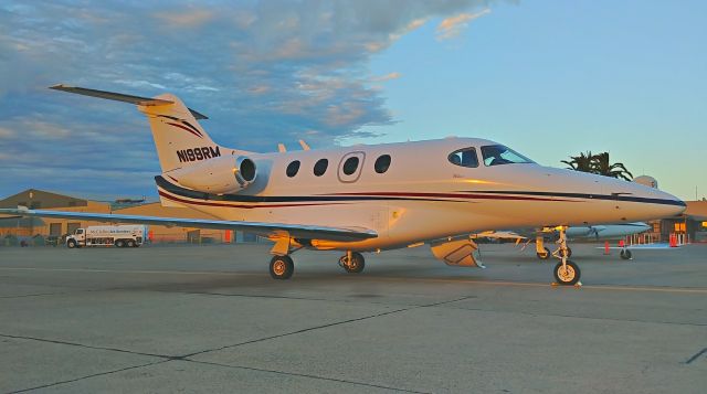 N199RM — - Exterior photo of the Premier 1 at sunset