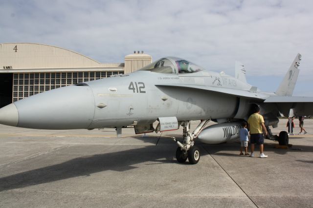 16-4218 — - F/A-18 Hornet from Strike Fighter Squadron 131 at Naval Air Station Oceana on display at MacDill Air Fest (11/6/11)