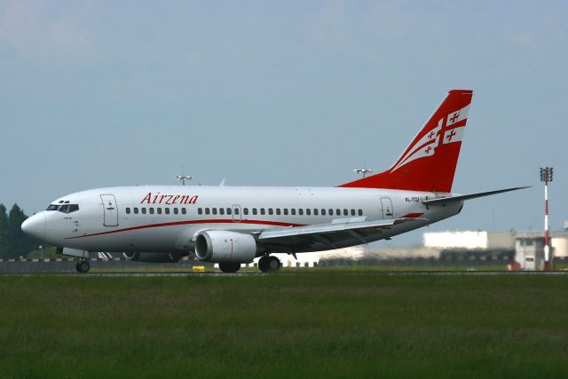 Boeing 737-700 (4L-TGI) - An Airzena Georgian Airways operated Boing 737-505 on runway of Roissy Charles De Gaulle Airport (LFPG - CDG)