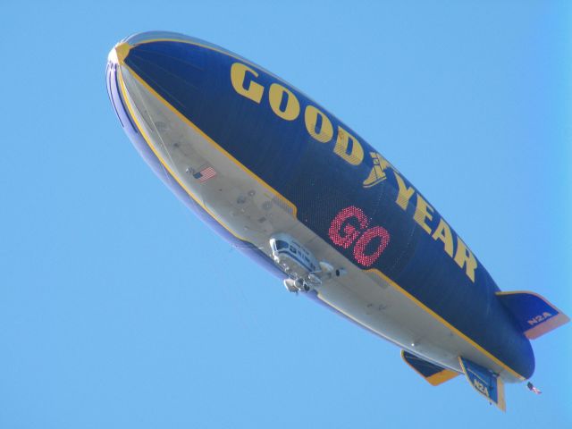 N2A — - Goodyear Blimp does a fly-by of KJAX as they head over to KHEG for an overnight mooring. It is in Jacksonville, Florida this weekend for the Florida / Georgia football game.