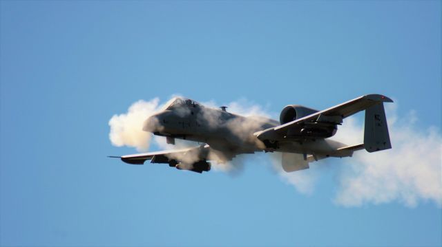 Fairchild-Republic Thunderbolt 2 — - A Warthog hitting Hardwood Ranges targets with the 30 mmm Cannon