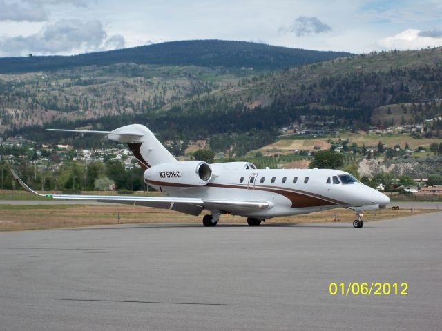 Cessna Citation X (K750EC) - PENTICTON REGIONAL AIRPORT YYF CANADA - CESSNA CITATION X - Direct Napa County