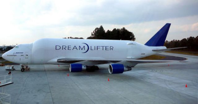 Boeing 747-200 — - On the ramp at CHS, S. Carolina.
