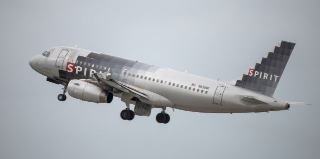 Airbus A319 (N531NK) - Spirit A319 takeoff RWY 10R