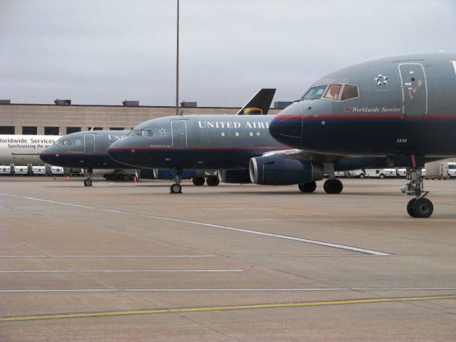 Boeing 757-200 (N544UA) - Diverted flights on the UPS ramp at KRFD