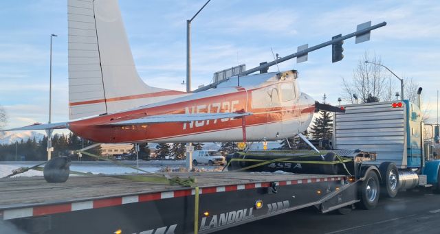 Cessna Skywagon 180 (N5173B) - Wings off, truck bound