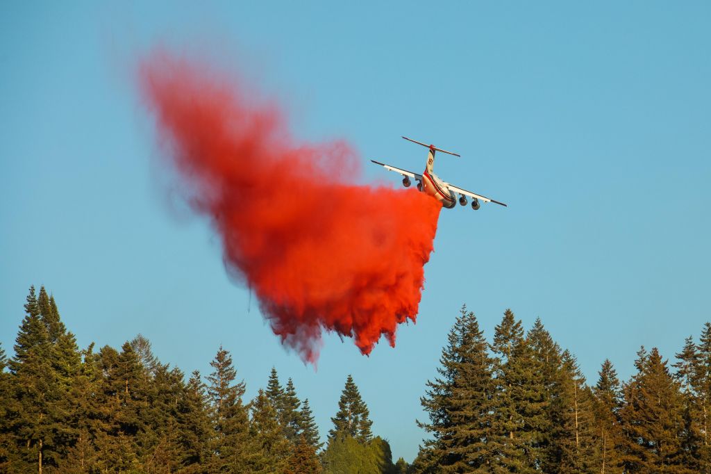 Avro Avroliner (RJ-85) (N354AC) - Calfire 161 working near Blue Lake Ca. October 2017