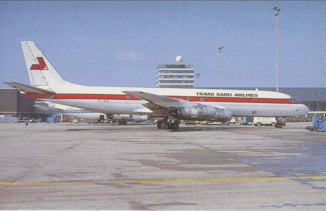 McDonnell Douglas Jet Trader (EL-AJK) - scanned from postcardbr /trans sahel airlines