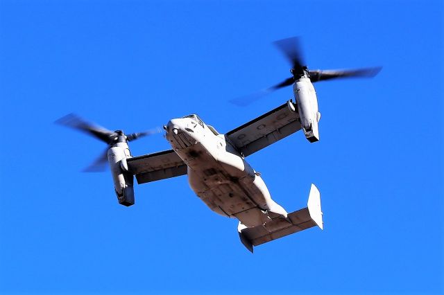 — — - Bell V-22 Osprey over Hammertown, California. February 2020