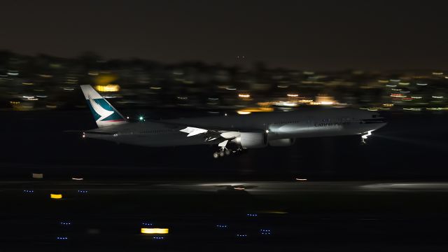 Boeing 777-200 (B-KQH) - First Cathay Pacific service to Boston