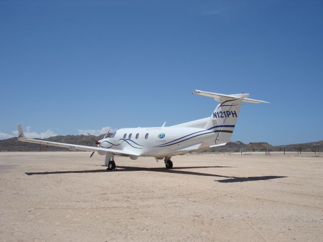 Pilatus PC-12 (N121PH) - On the dirt strip in Mexico