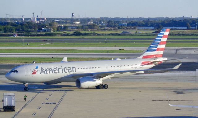 Airbus A330-200 (N283AY) - While waiting to board in a beautiful late afternoon sunlight