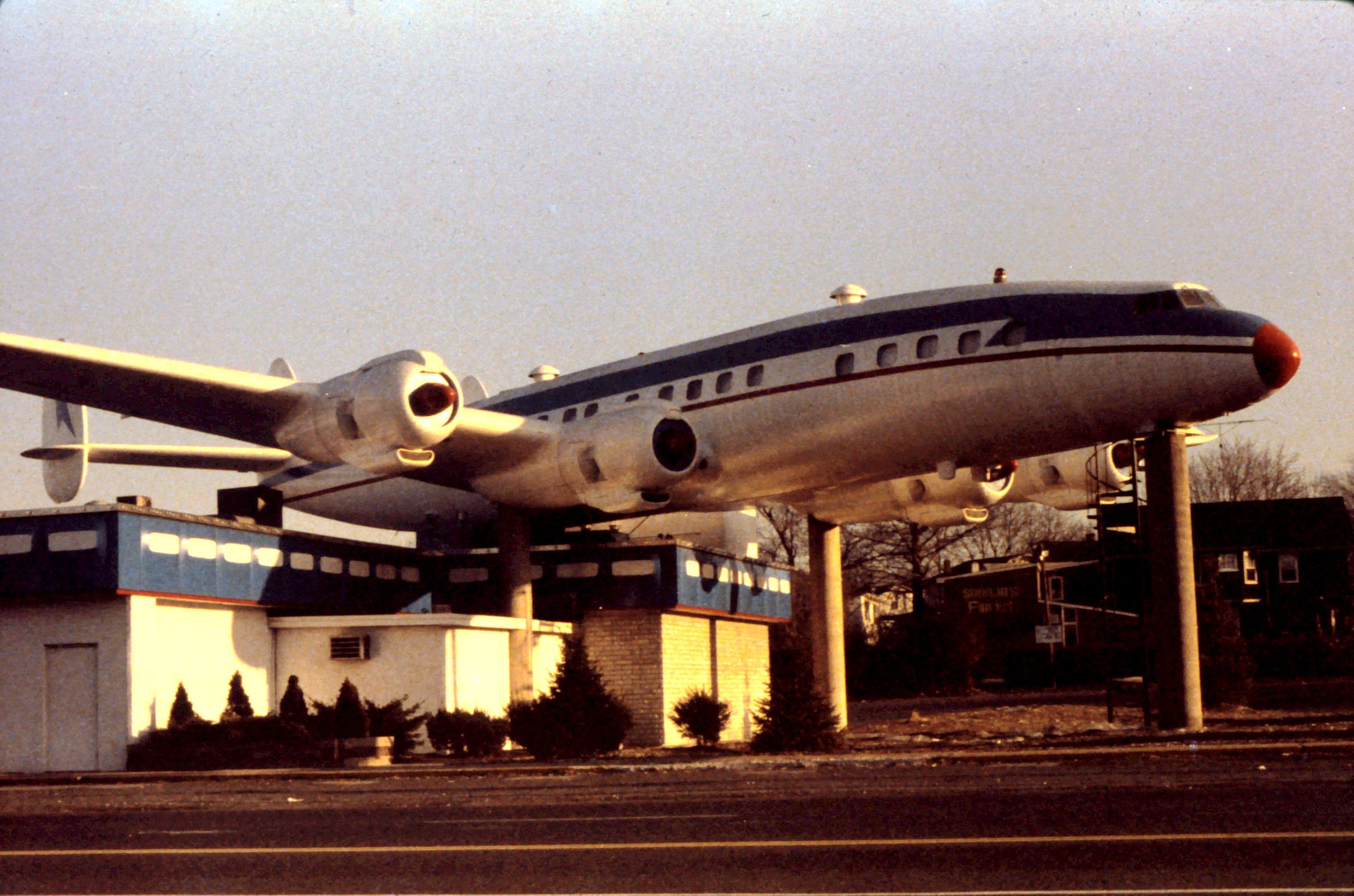 — — - Super Connie on the Constellation Lounge in Penndel, PA. Restaurant dismantled in July of 1997. Photo snapped in early 90s.