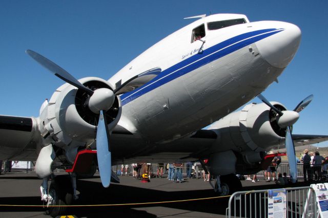 N943DJ — - The "Spirit Of Benovia" on static display at the 2010 Reno National Championship Air Races.  This aircraft was originally delivered to the USAAF on 1 Jul, 1942, and carried USAAF Reg. #42-47371.