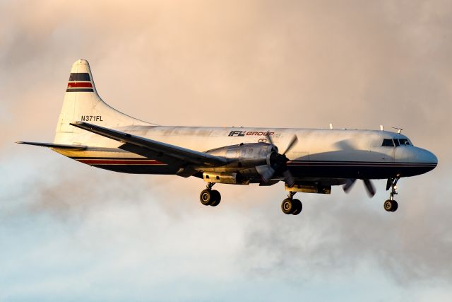 CONVAIR CV-580 (N371FL) - Great to see this beautiful 1956 classic on approach for MIA during a stunning sunset.