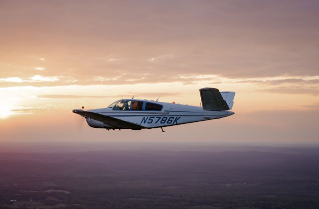 Beechcraft 35 Bonanza (N5786K) - Saturday night of the 2023 Beech Bash in the Blue Grass.