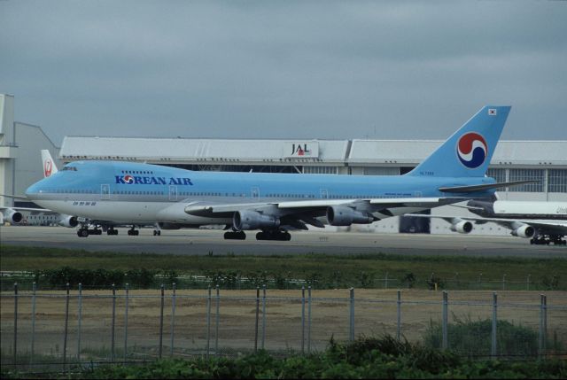 Boeing 747-200 (HL7464) - Departure at Narita Intl Airport Rwy34 on 1991/08/18