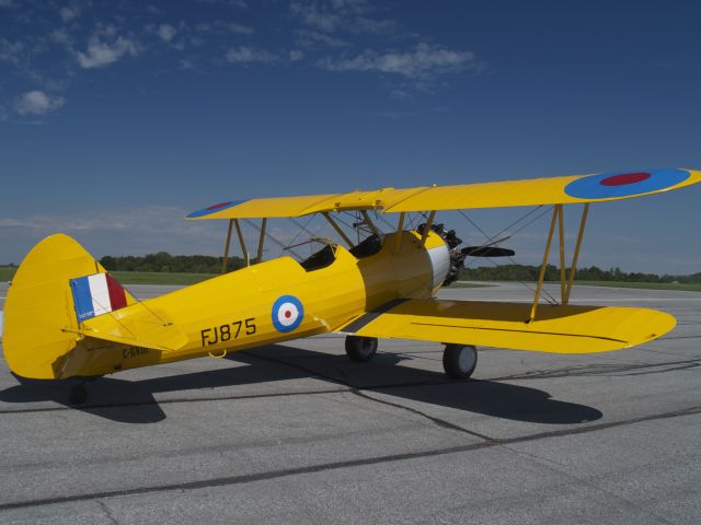 C-GKUE — - This beautiful Boeing Stearman, operated by Vintage Wings of Canada was visiting Kingston during a 'Yellow Wings' tour in August 2011.