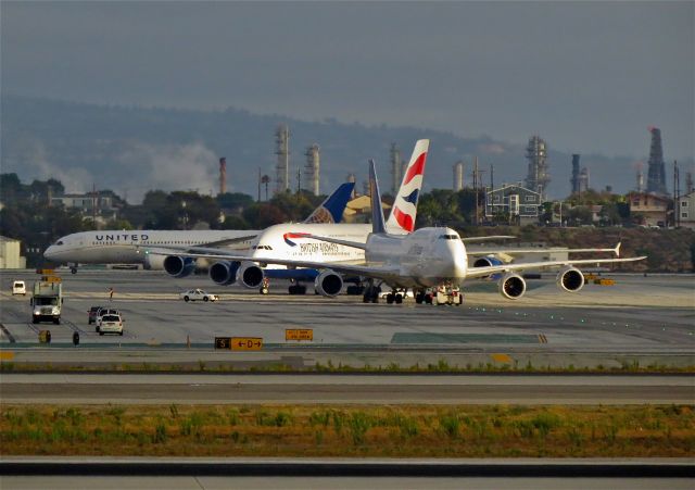 Airbus A380-800 (G-XLEC) - New generation line up: 748, A388, 787.