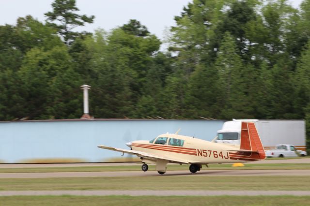 Mooney M-20 (N5764J) - N5764J is wheels up from 5NC3 on 8-23-2015