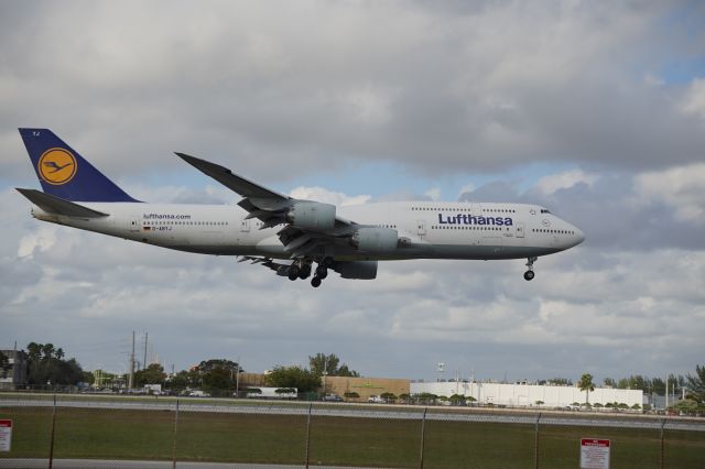 BOEING 747-8 — - Landing at Miami from Frankfurt